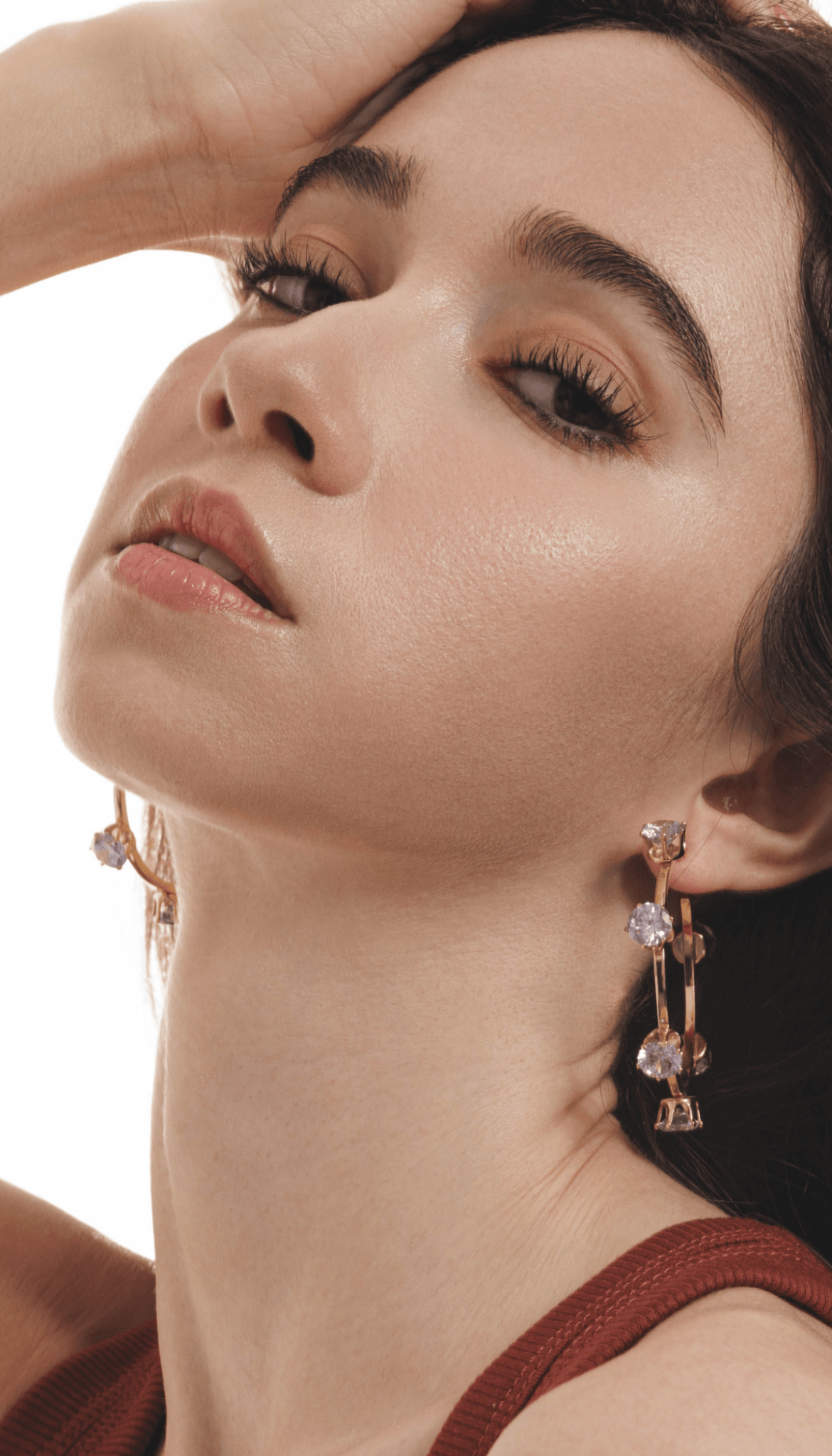 Lara & Ela | Ela Crystal Clear Gold Earrings - Lara & Ela