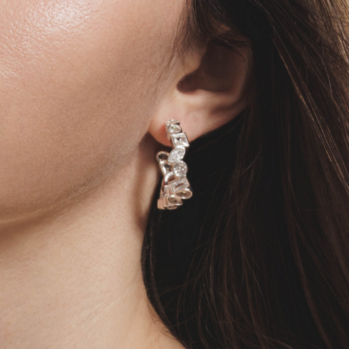 Lara & Ela | You Mean The World To Me Silver Earrings