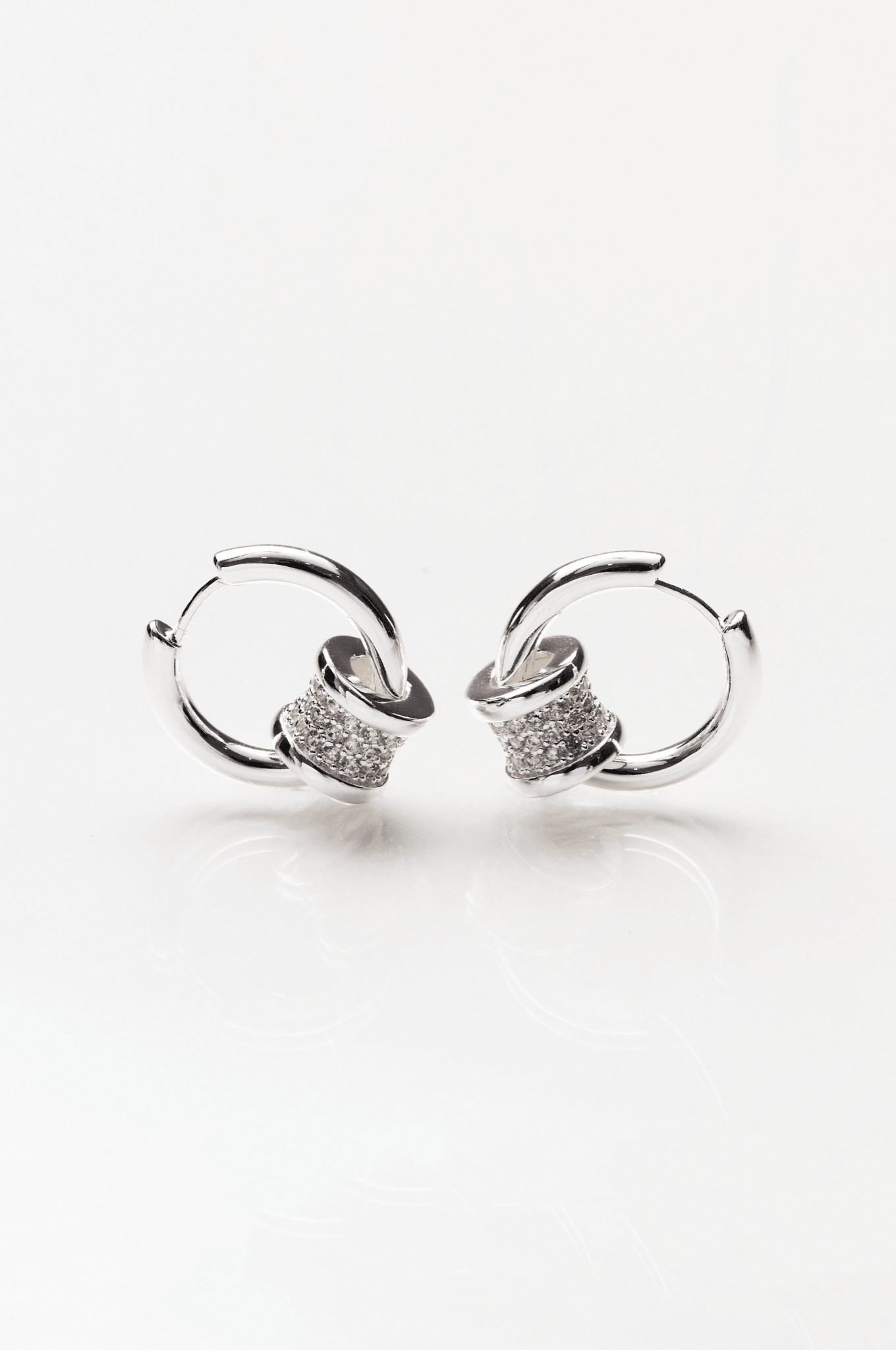 Lara & Ela I SparkleSphere Silver Earrings - Lara & Ela