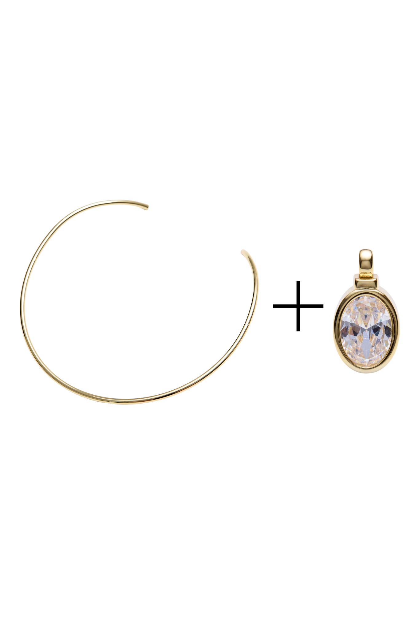 Lara & Ela | Goddess Choker | Oval Bezel Pendant |