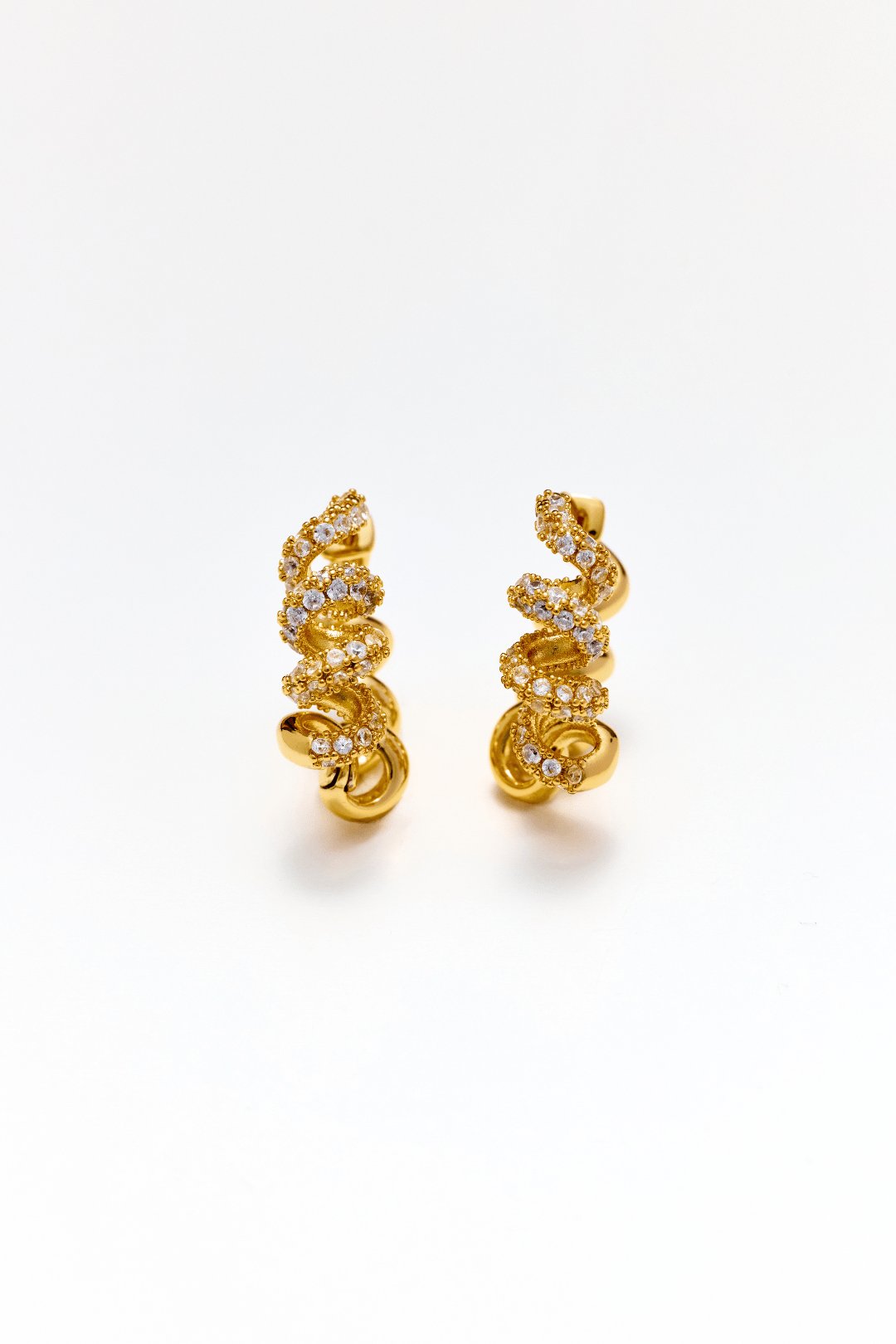 Lara & Ela | Omicron Gold Earrings - Lara & Ela