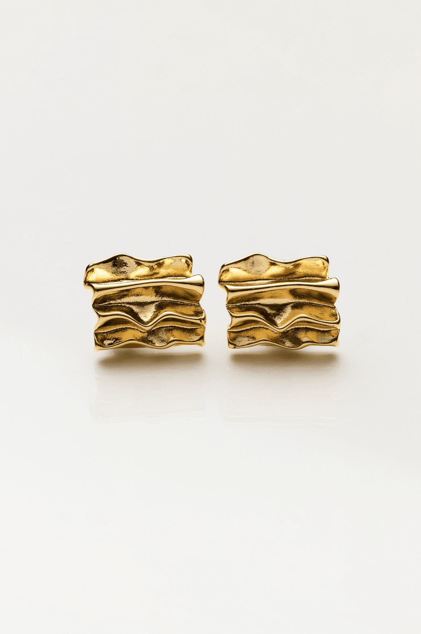 Lara & Ela | The Gilded Fold Gold Earrings - Lara & Ela
