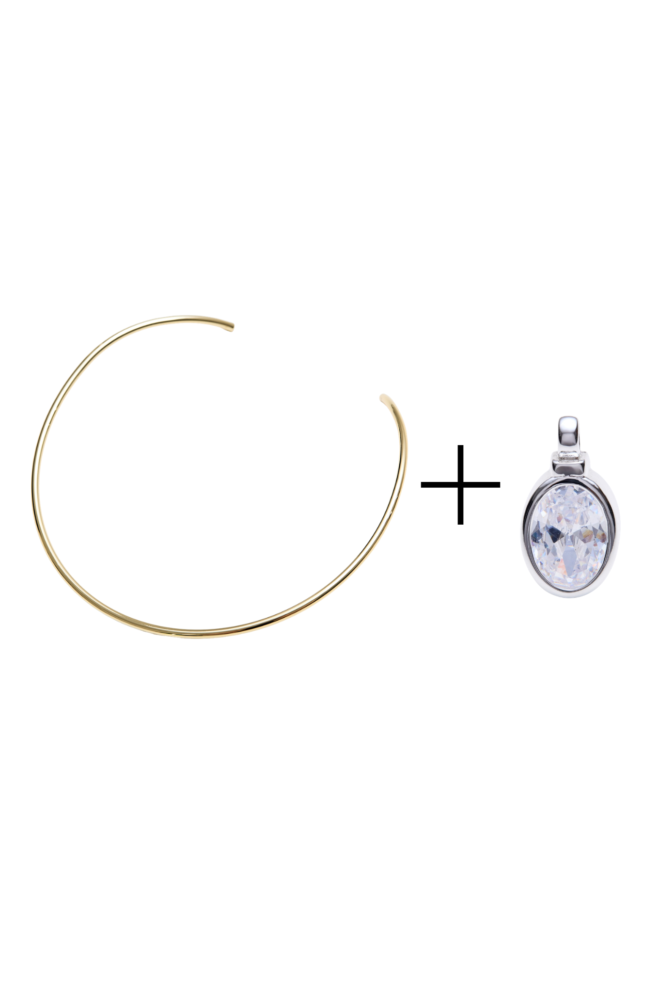Lara & Ela | Goddess Choker | Oval Bezel Pendant |