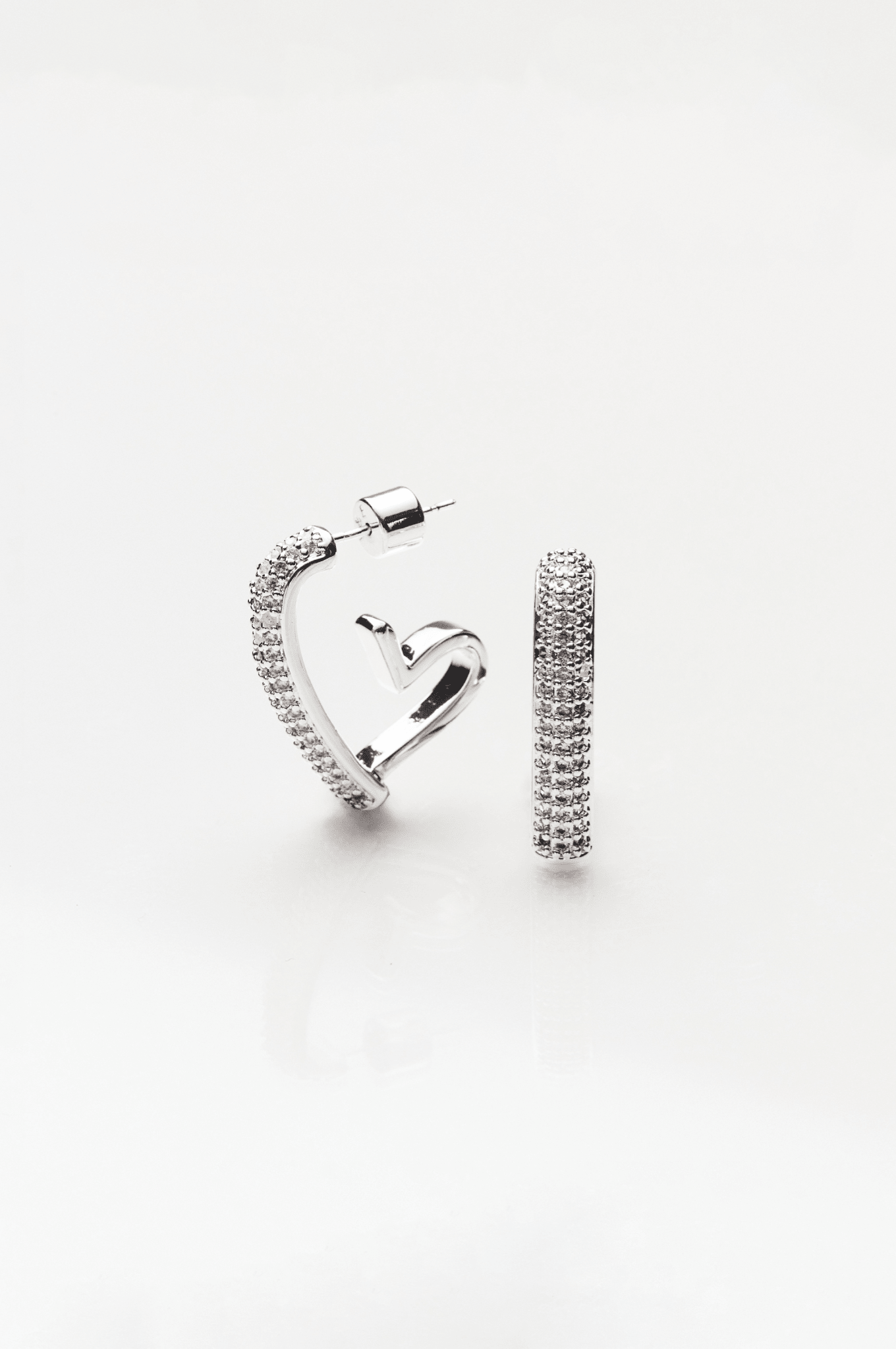 Lara & Ela | Love You To The Moon And Back Silver Earrings - Lara & Ela