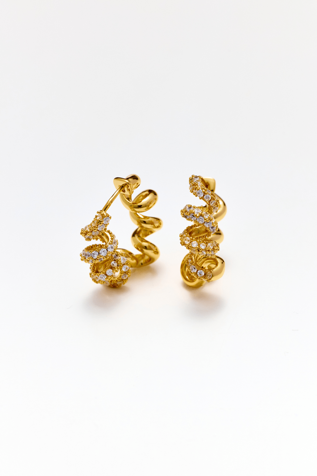 Lara & Ela | Omicron Gold Earrings - Lara & Ela