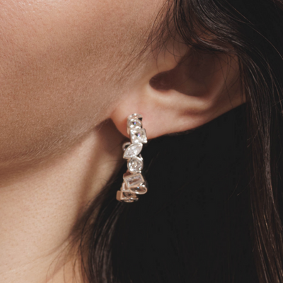 Lara & Ela | You Mean The World To Me Silver Earrings