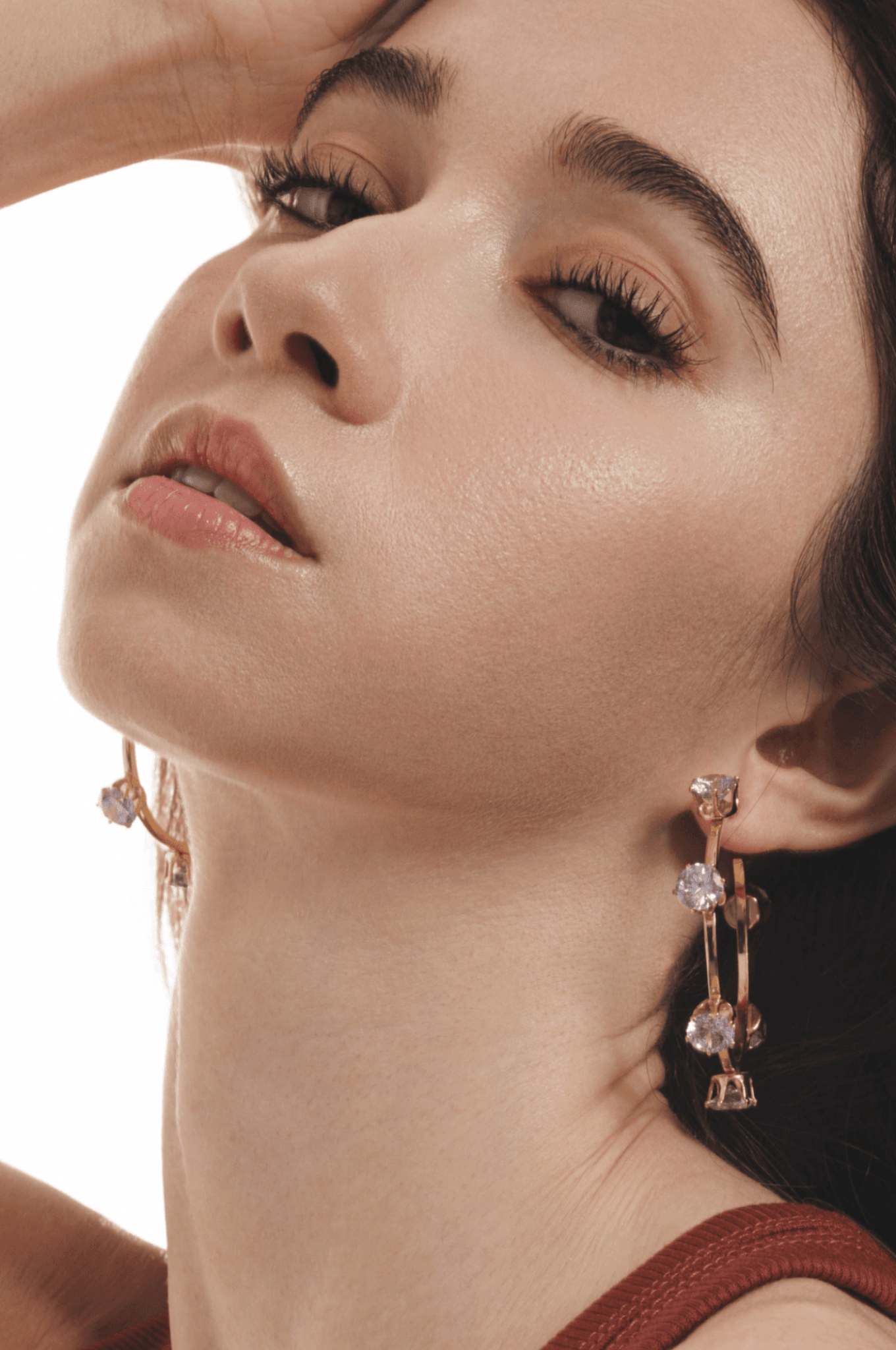 Lara & Ela | Ela Crystal Clear Gold Earrings - Lara & Ela