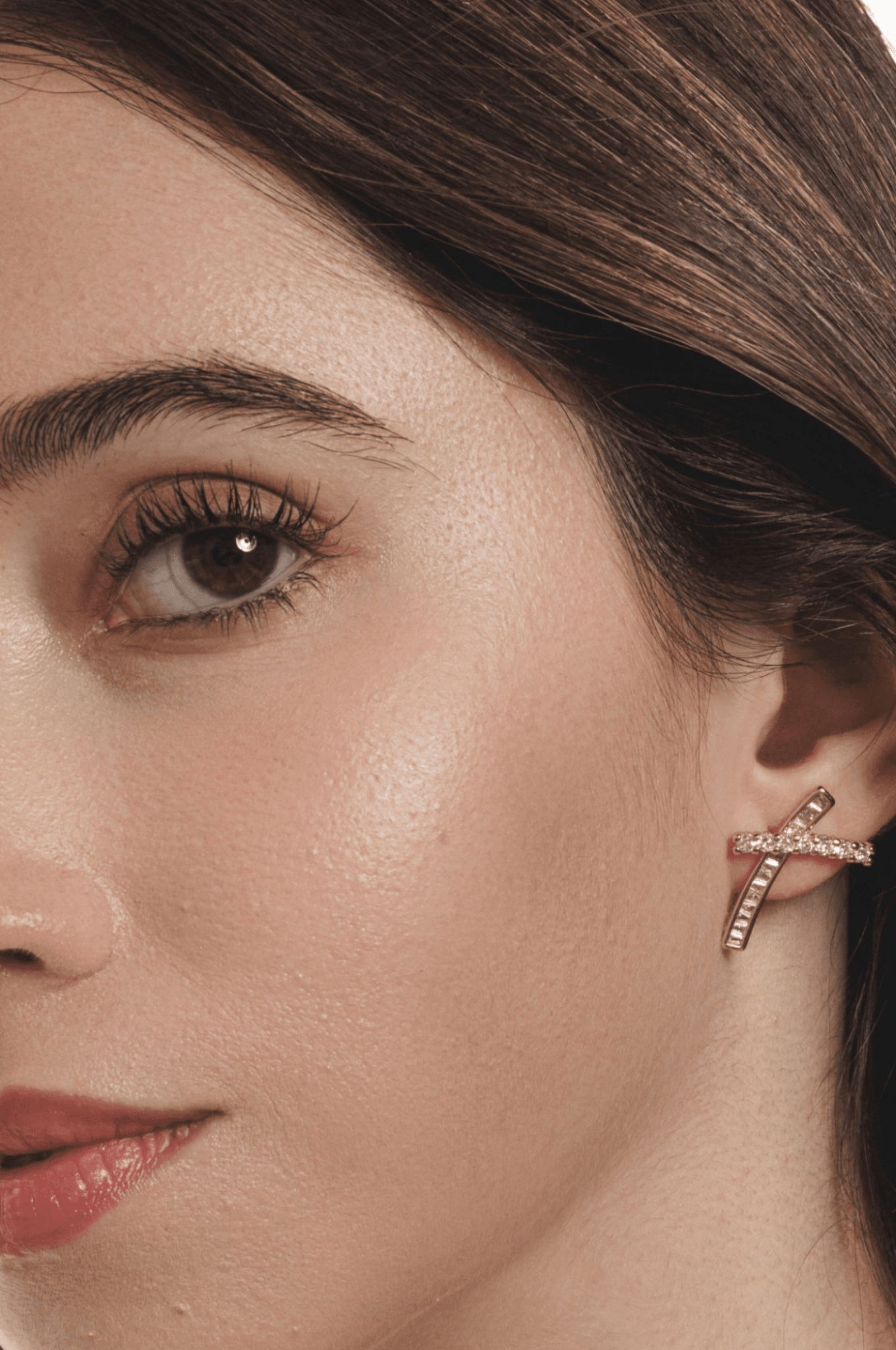 Lara & Ela I Cross My Heart Gold Earrings - Lara & Ela