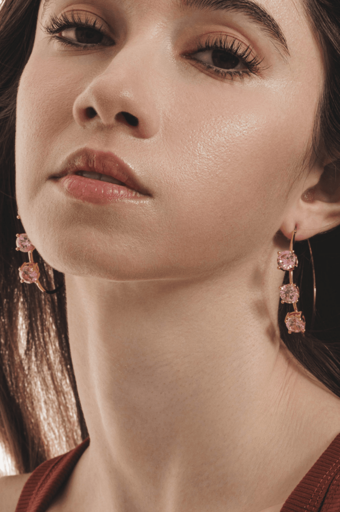 Lara & Ela | Lara Blossom Pink Gold Earrings - Lara & Ela