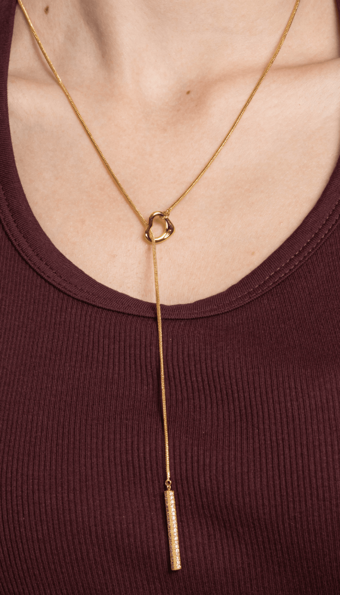 Lara & Ela | Follow Your Heart Gold Necklace - Lara & Ela
