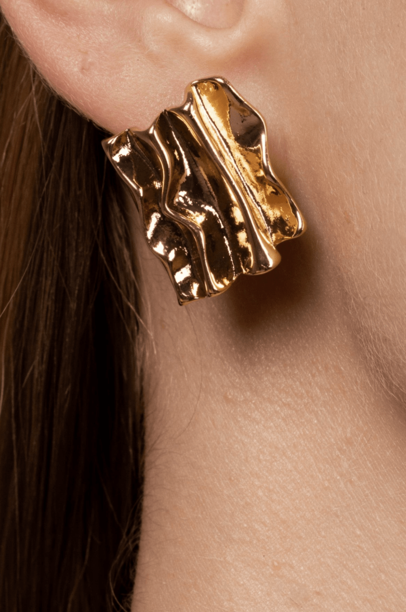 Lara & Ela | The Gilded Fold Gold Earrings - Lara & Ela