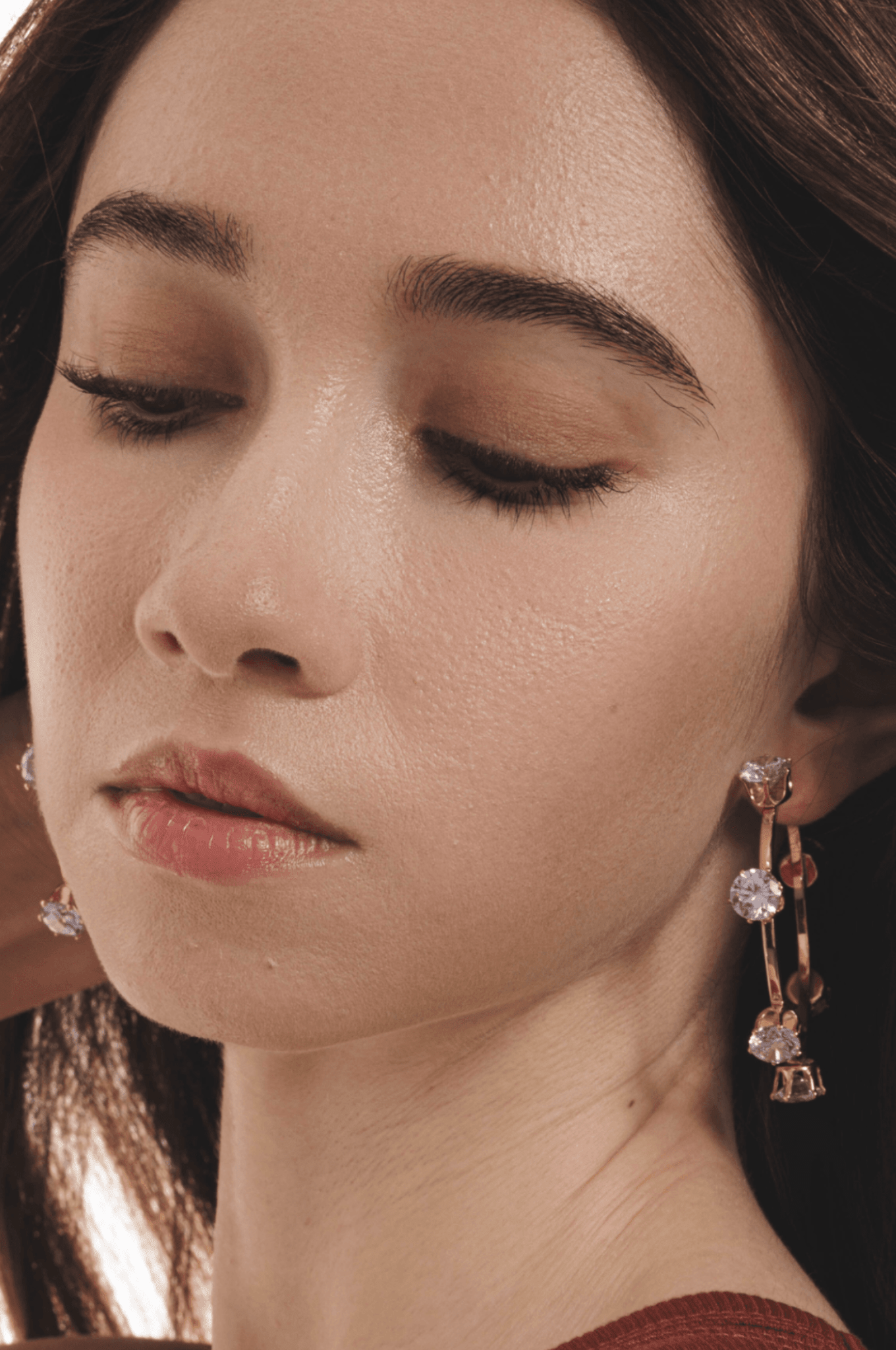 Lara & Ela | Ela Crystal Clear Gold Earrings - Lara & Ela