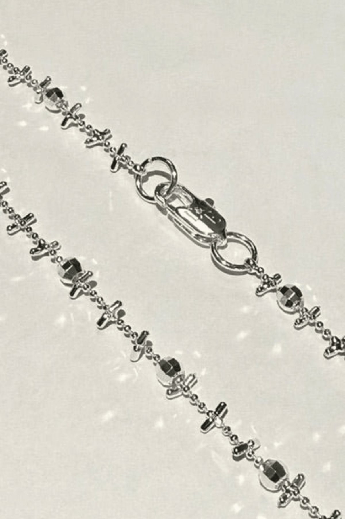 Lara & Ela | Geometry Of Wave Necklace 16 and 18 Silver
