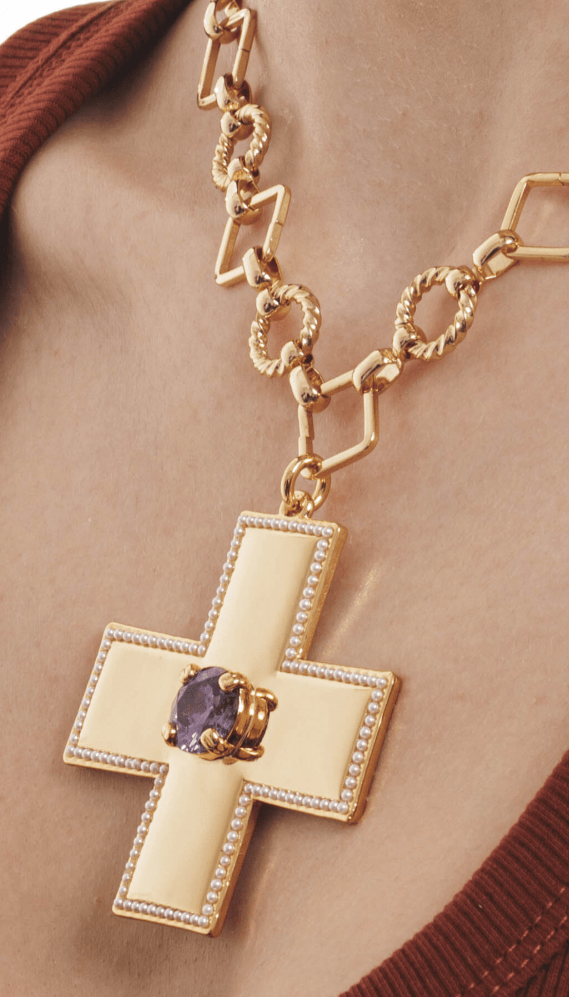 Lara & Ela | Victoria Rebecca Purple Gold Necklace - Lara & Ela
