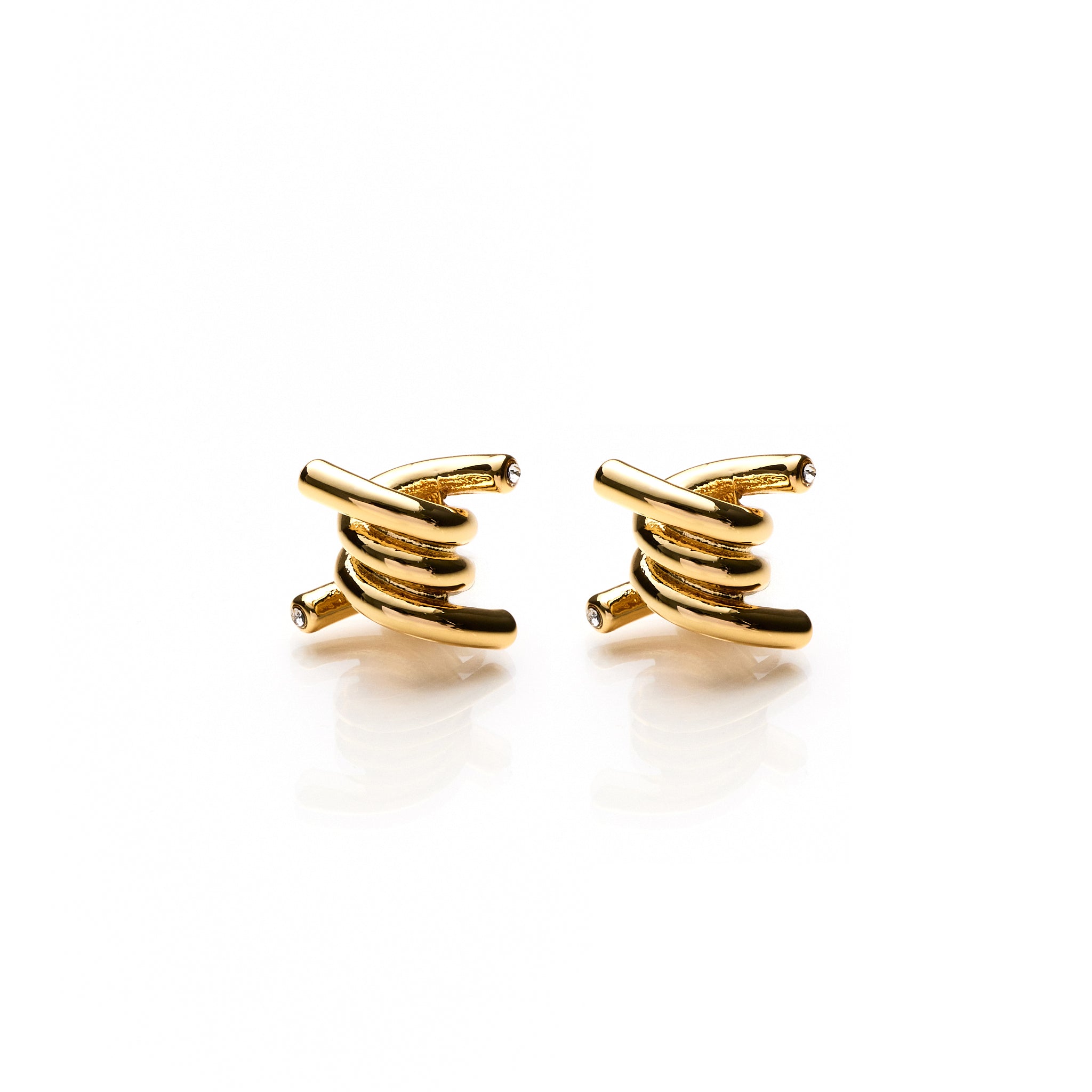 Lara & Ela | Twist Gold Earrings - Lara & Ela