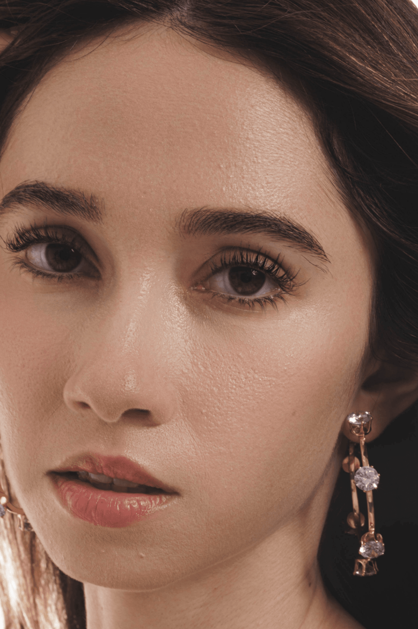 Lara & Ela | Ela Crystal Clear Gold Earrings - Lara & Ela