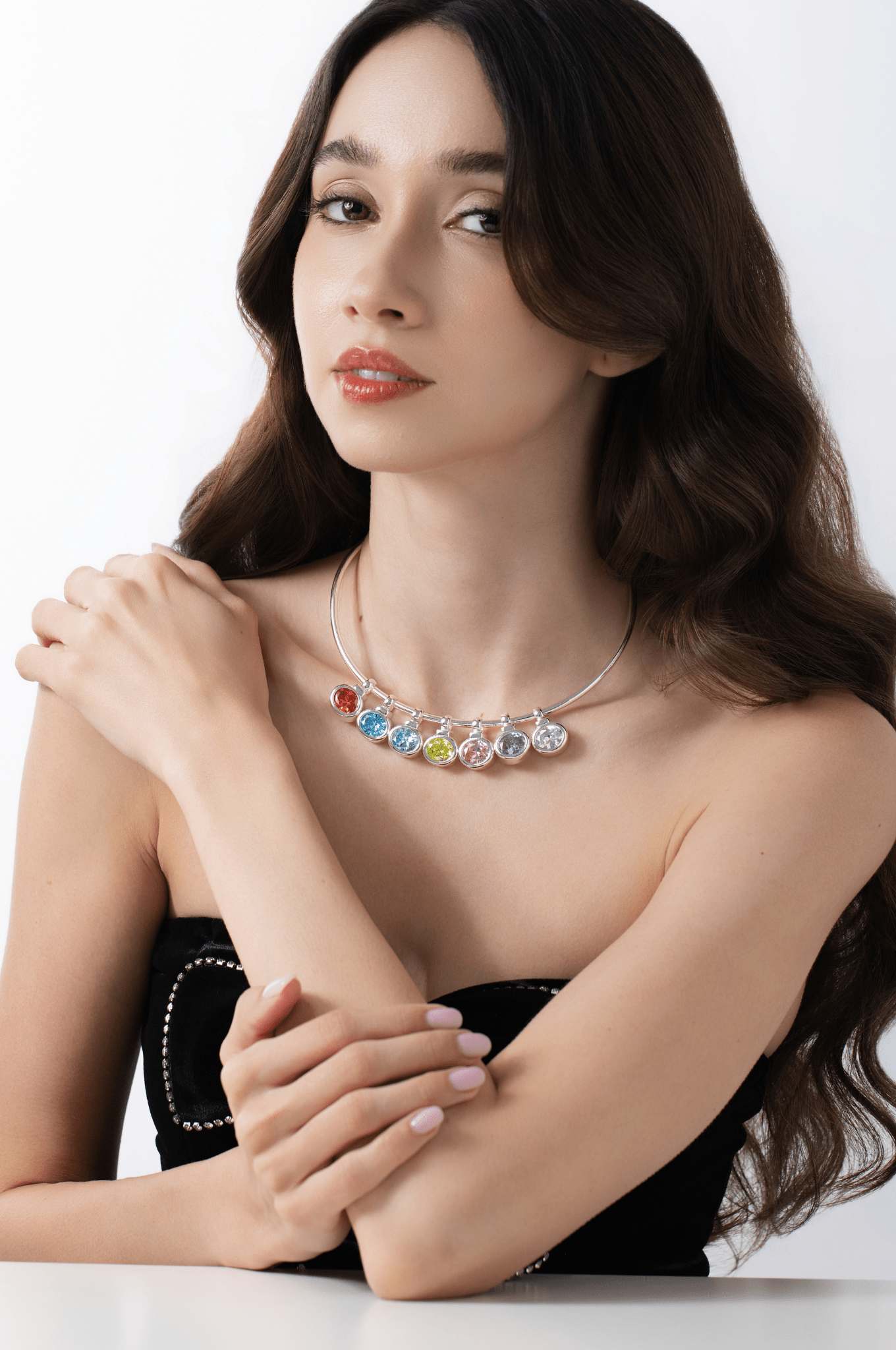 Lara & Ela | East-West Bezel Birthstone Pendant - Lara & Ela