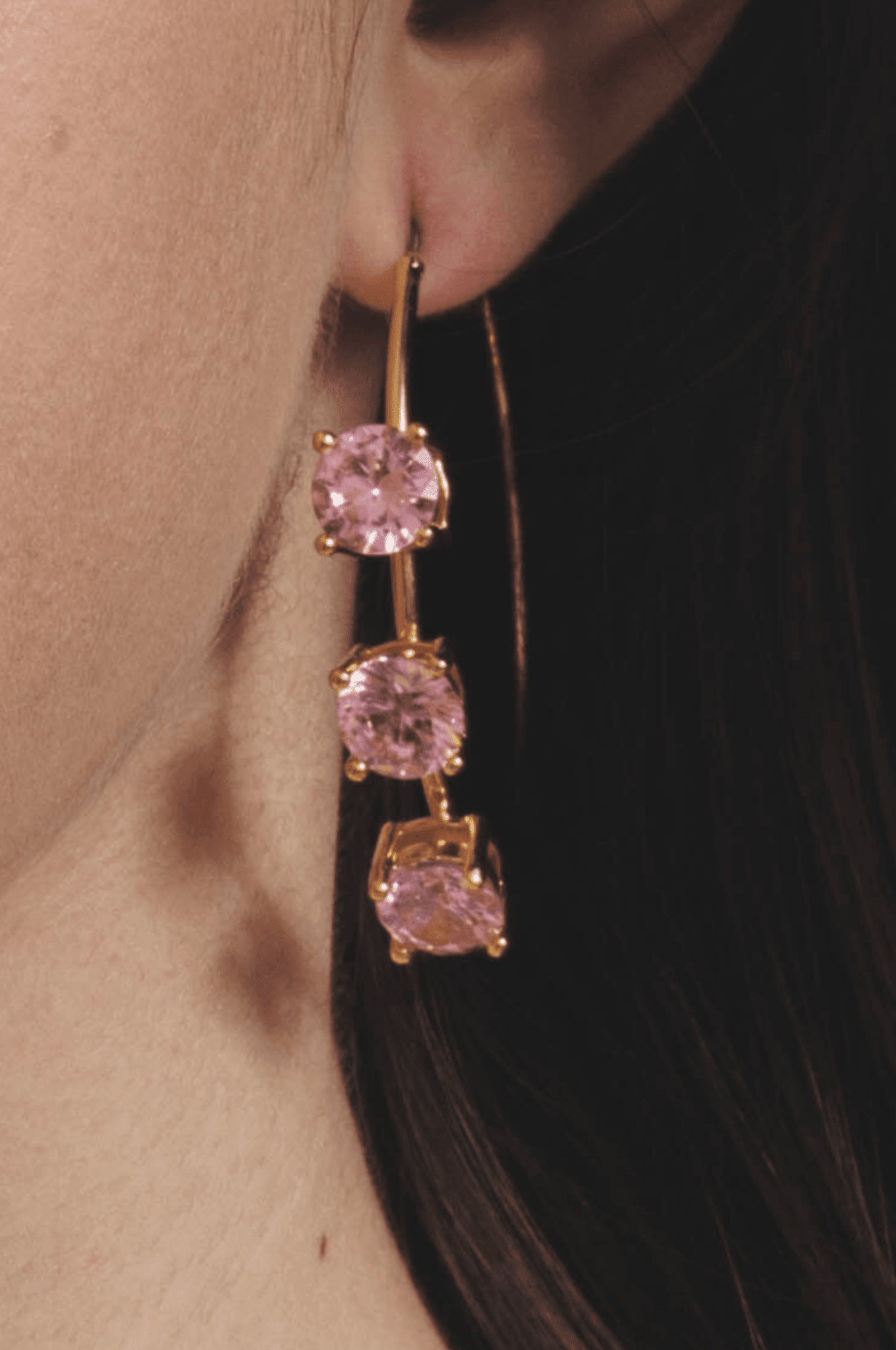 Lara & Ela | Lara Blossom Pink Gold Earrings - Lara & Ela