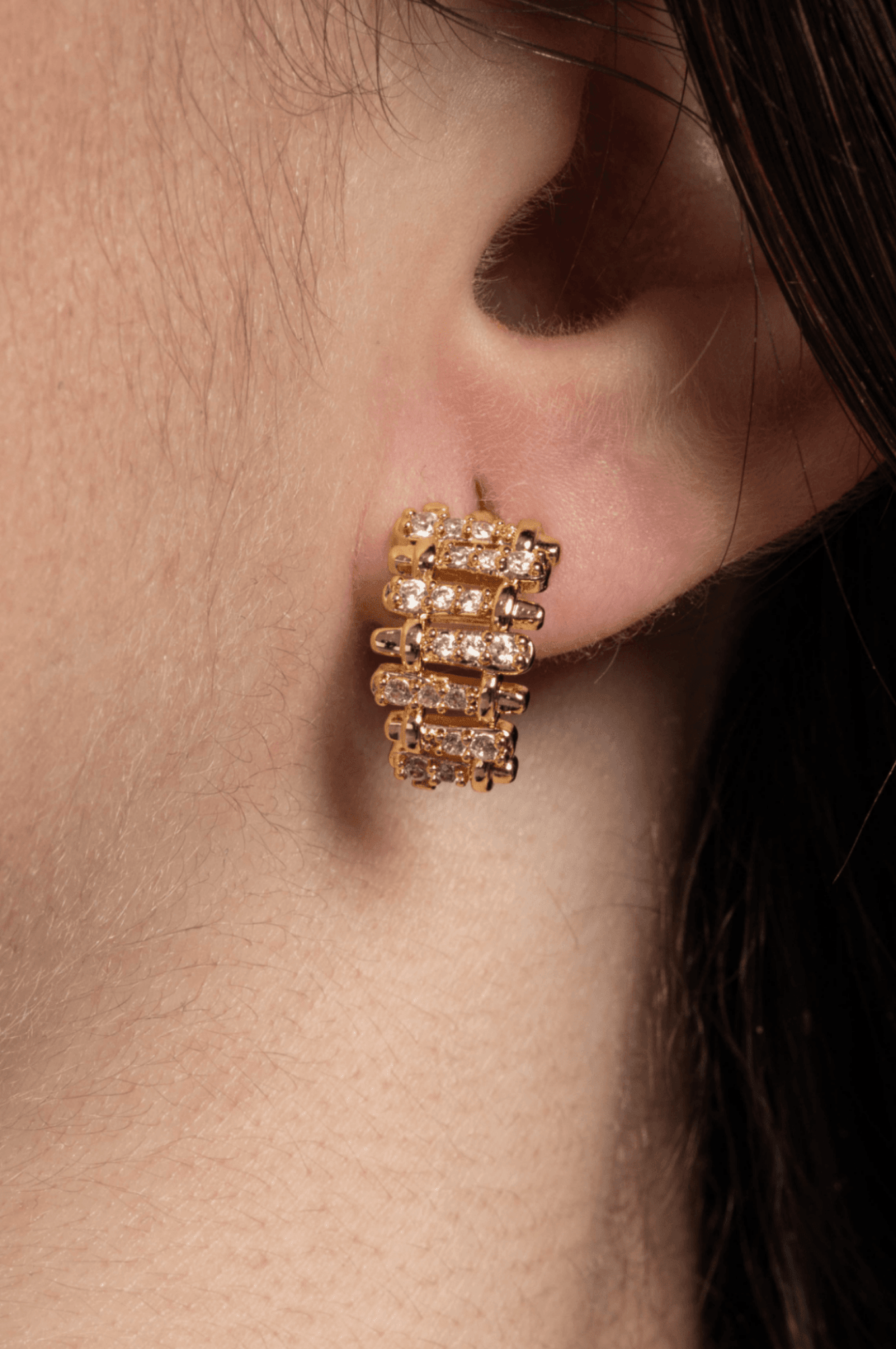 Lara & Ela | Snake And Ladder Silver Earrings - Lara & Ela