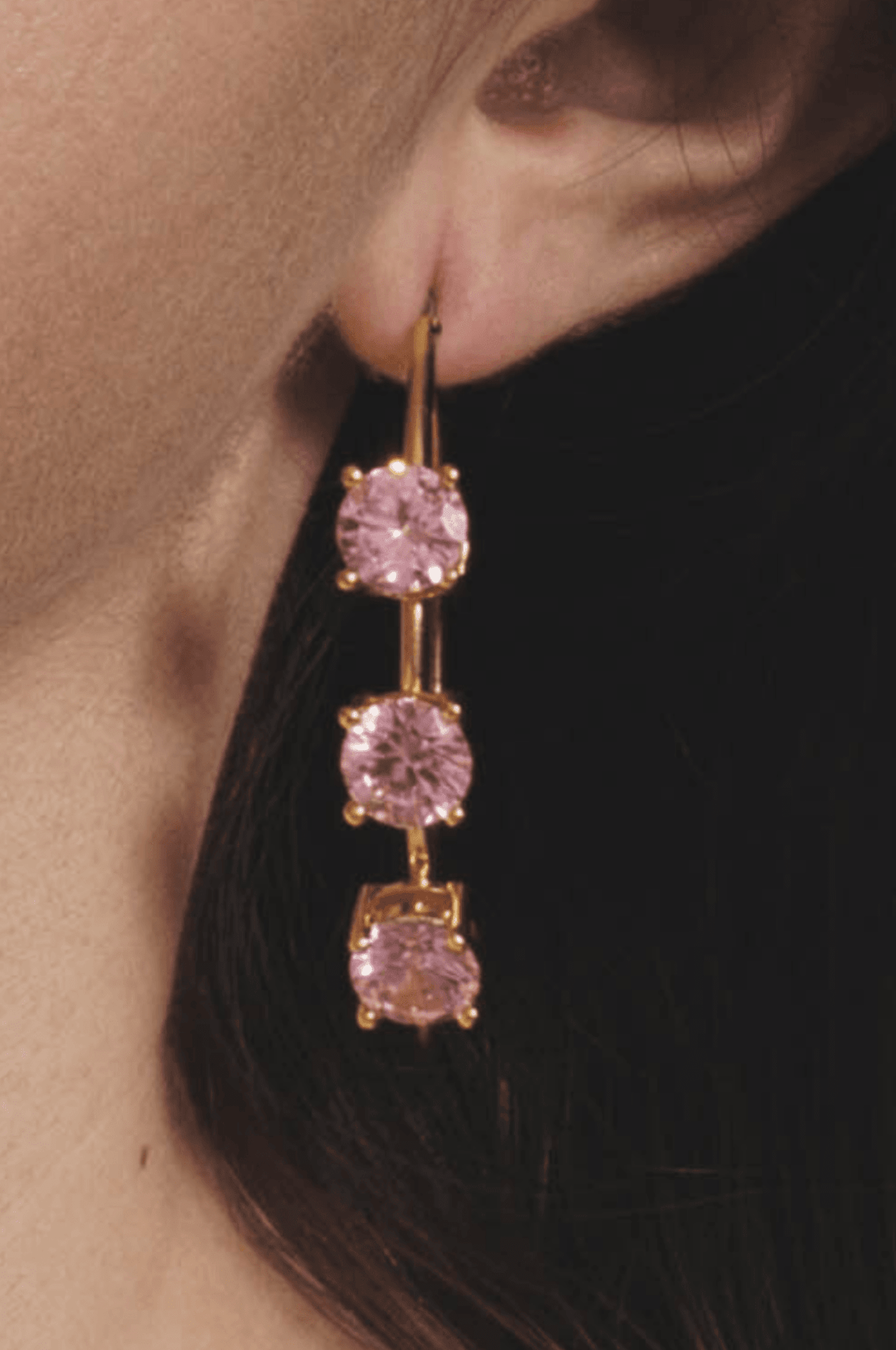Lara & Ela | Lara Blossom Pink Gold Earrings - Lara & Ela