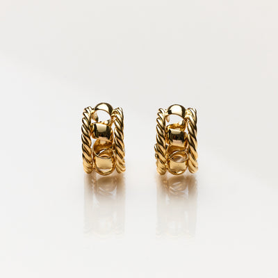Lara & Ela | Ashley Gold Earrings - Lara & Ela