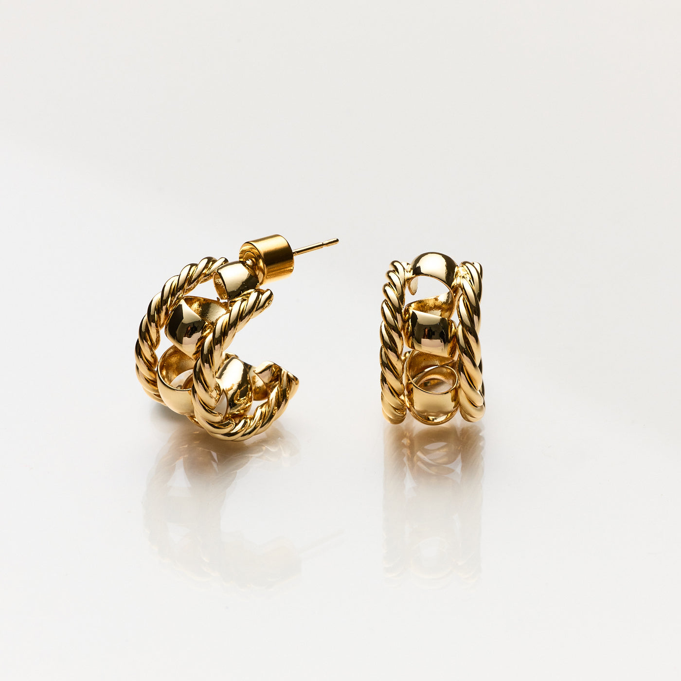 Lara & Ela | Ashley Gold Earrings - Lara & Ela