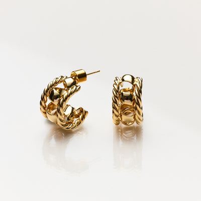 Lara & Ela | Ashley Gold Earrings - Lara & Ela