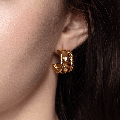 Lara & Ela | Ashley Gold Earrings - Lara & Ela