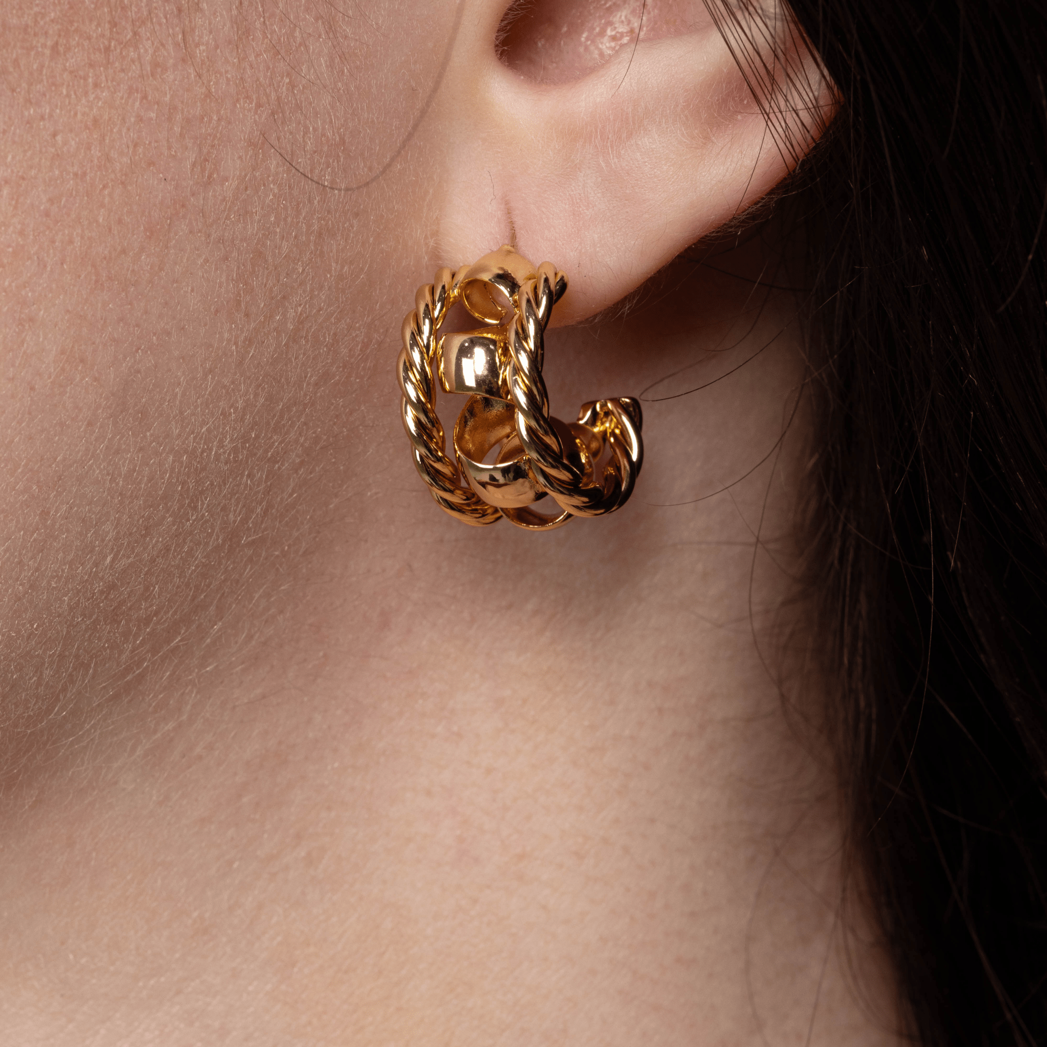 Lara & Ela | Ashley Gold Earrings - Lara & Ela