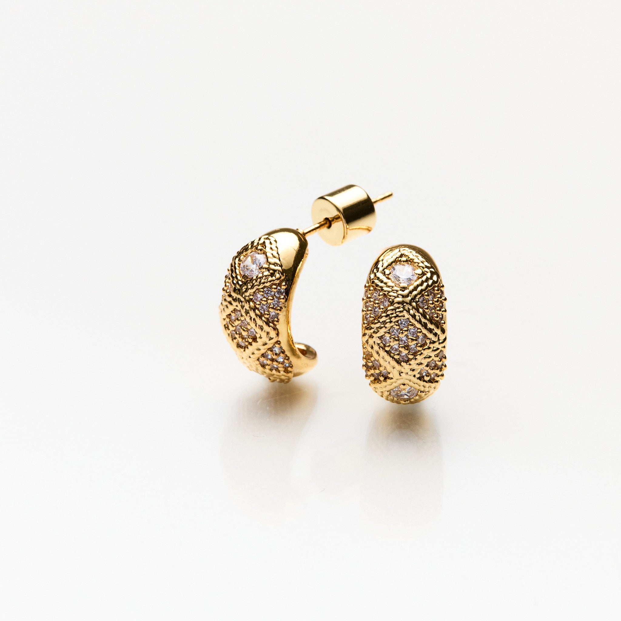 Lara & Ela I Can't Help Falling In Love Gold Earrings - Lara & Ela
