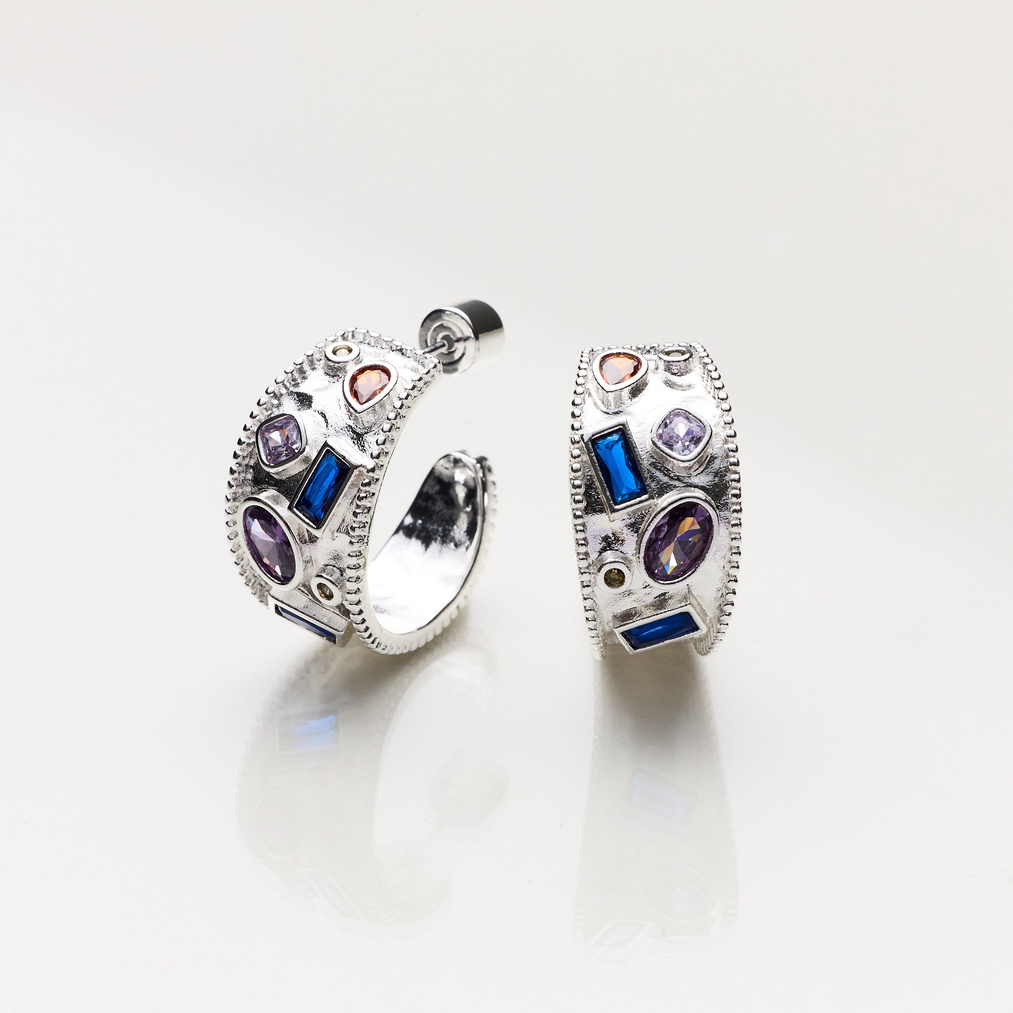 Lara & Ela | Cocktail Hour Silver Earrings - Lara & Ela