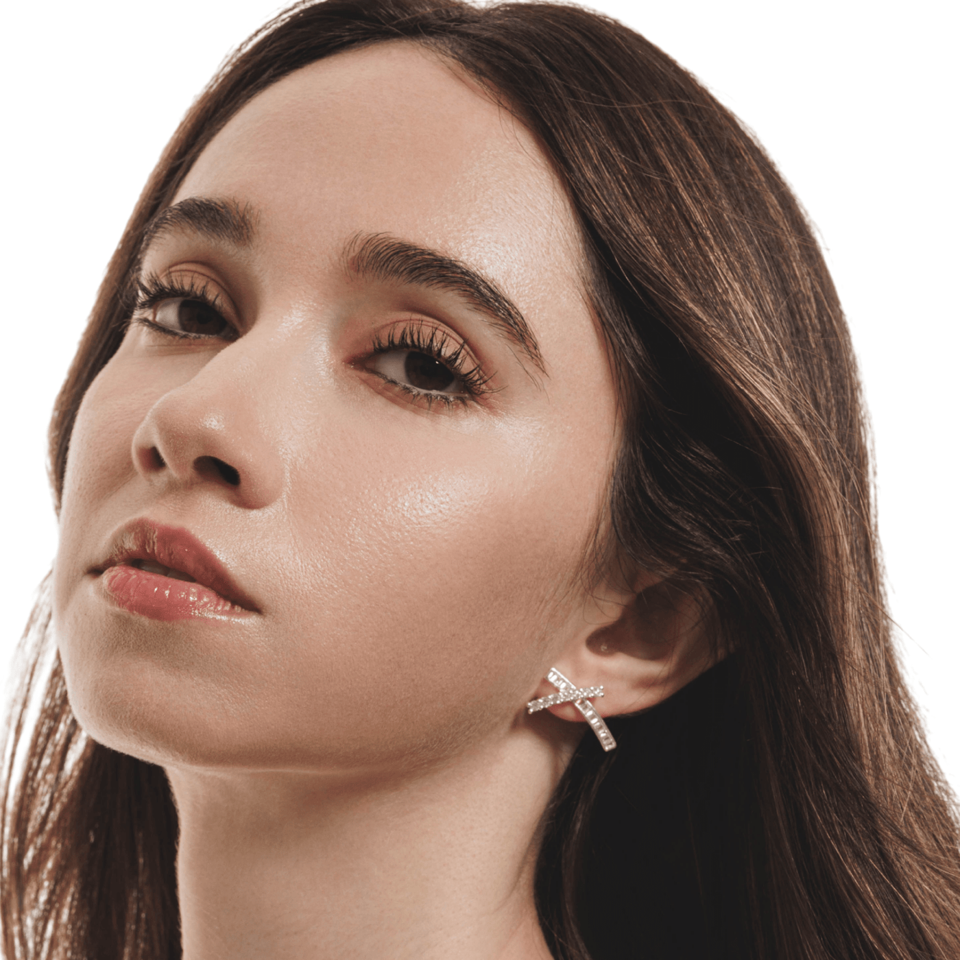 Lara & Ela I Cross My Heart Silver Earrings - Lara & Ela