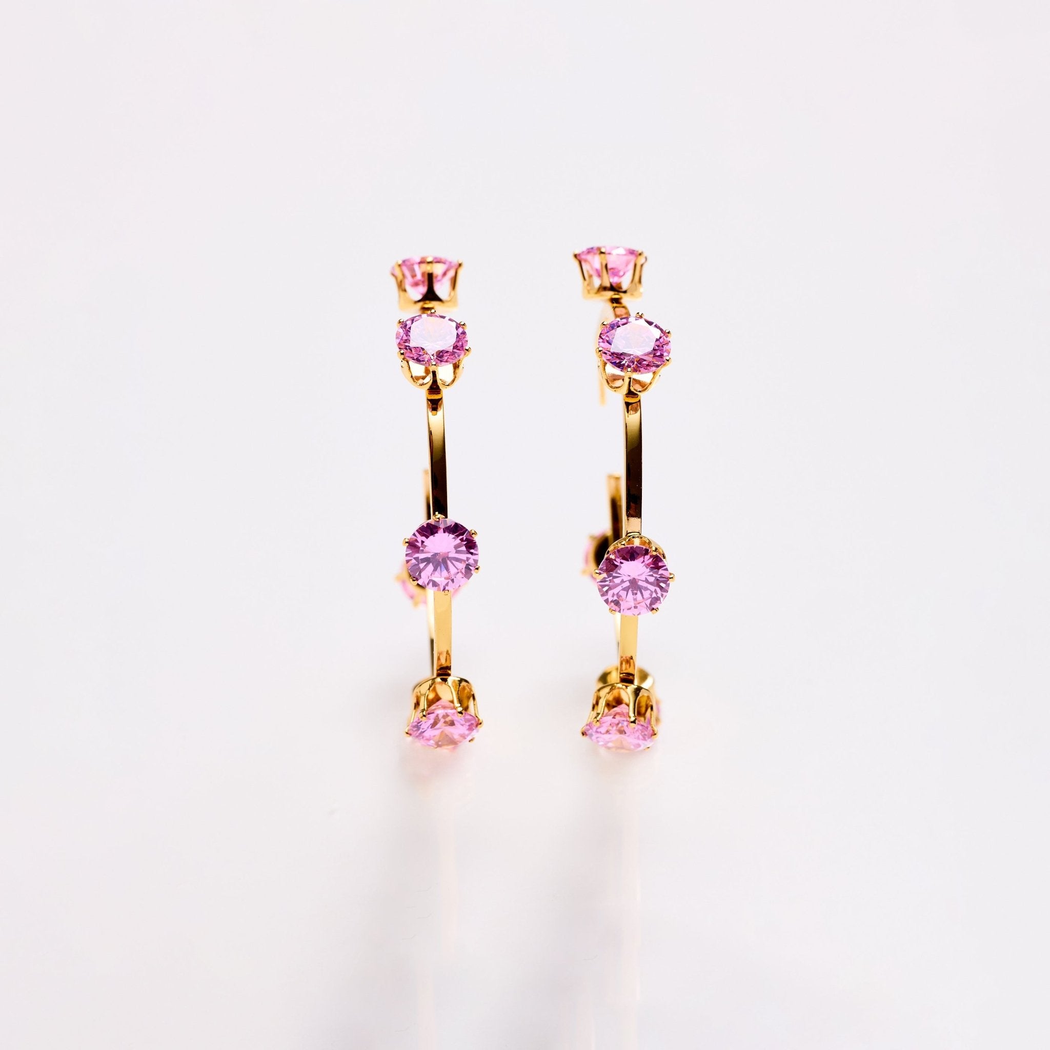 Lara & Ela | Ela Blossom Pink Gold Earrings - Lara & Ela