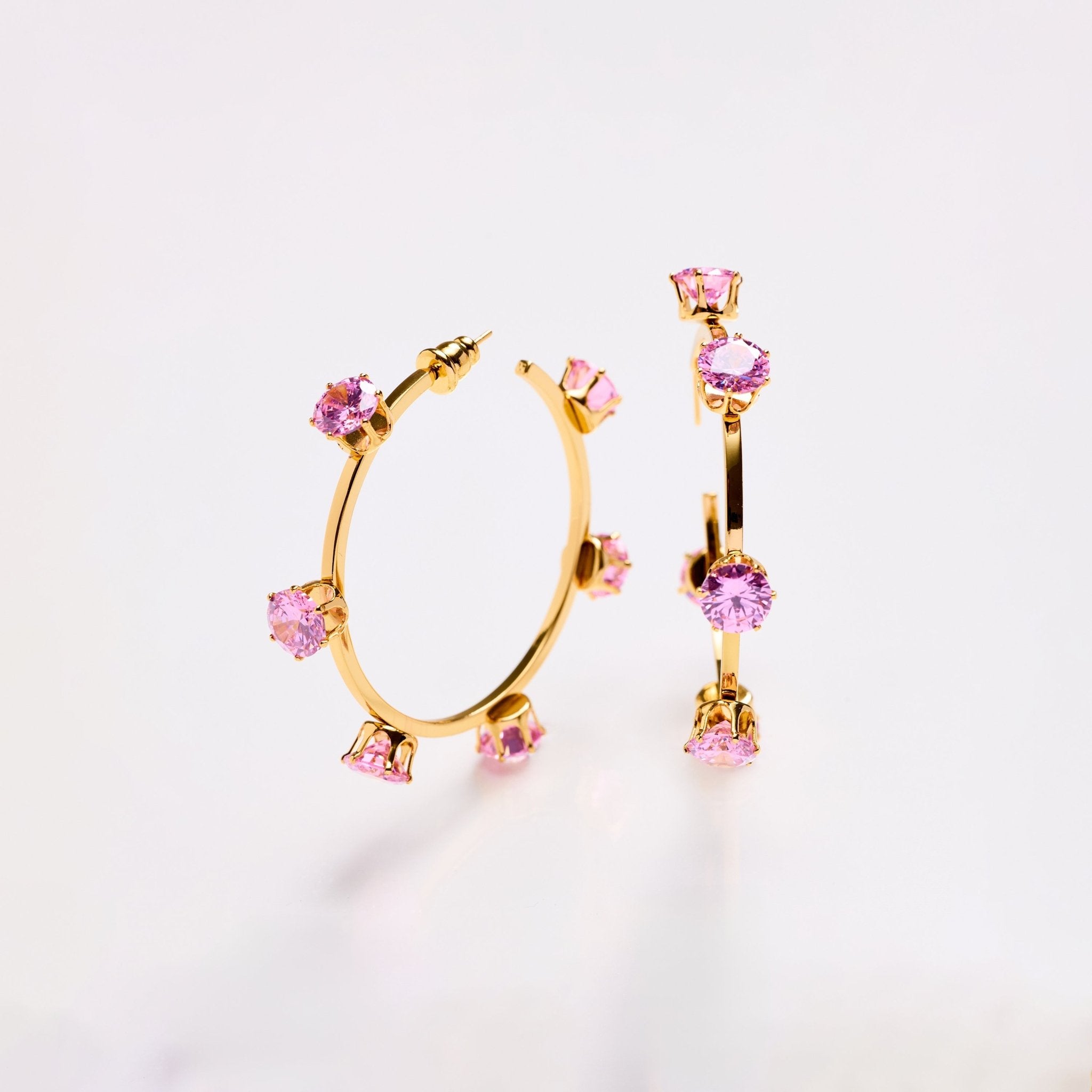 Lara & Ela | Ela Blossom Pink Gold Earrings - Lara & Ela