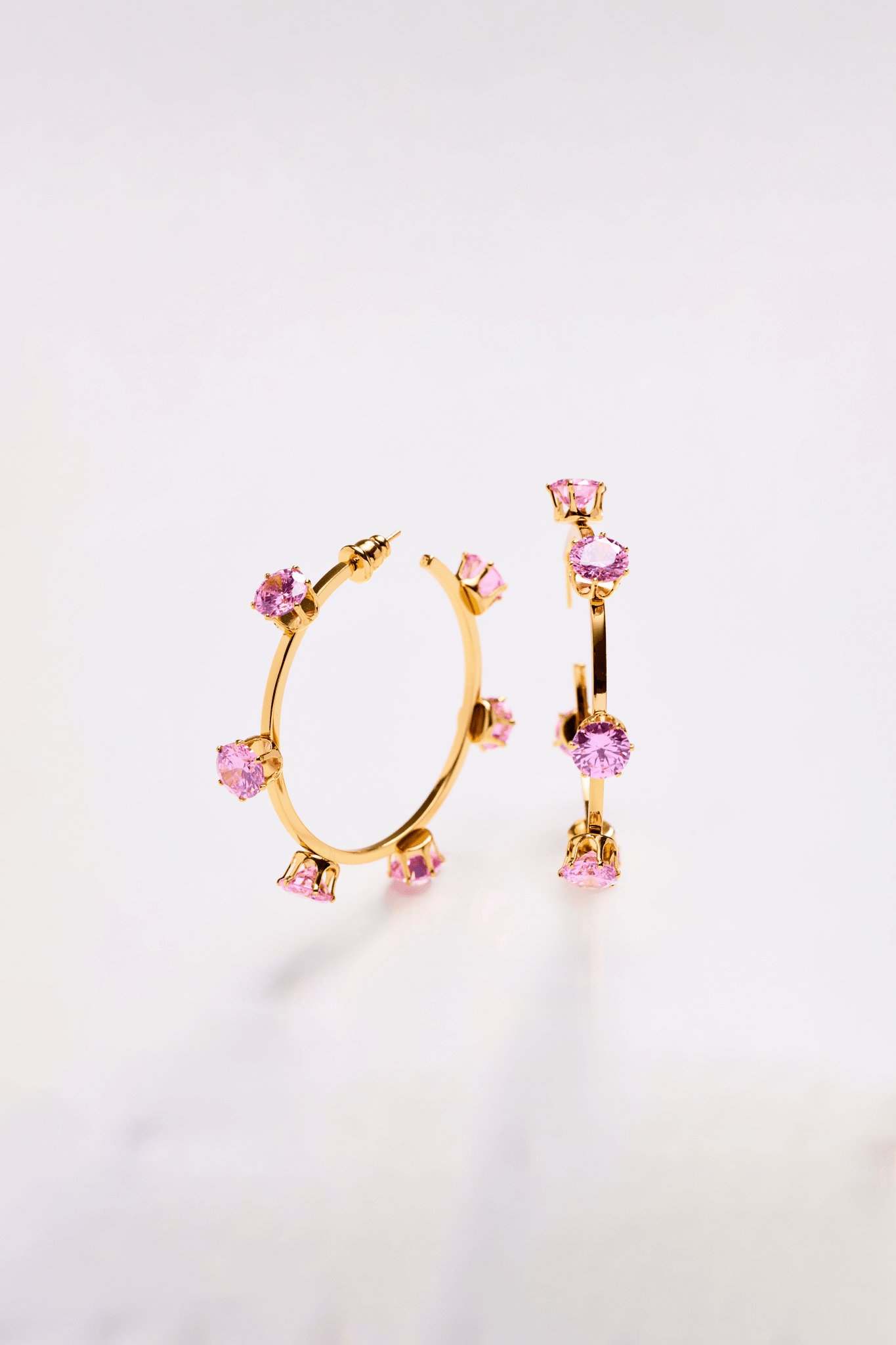 Lara & Ela | Ela Blossom Pink Gold Earrings - Lara & Ela