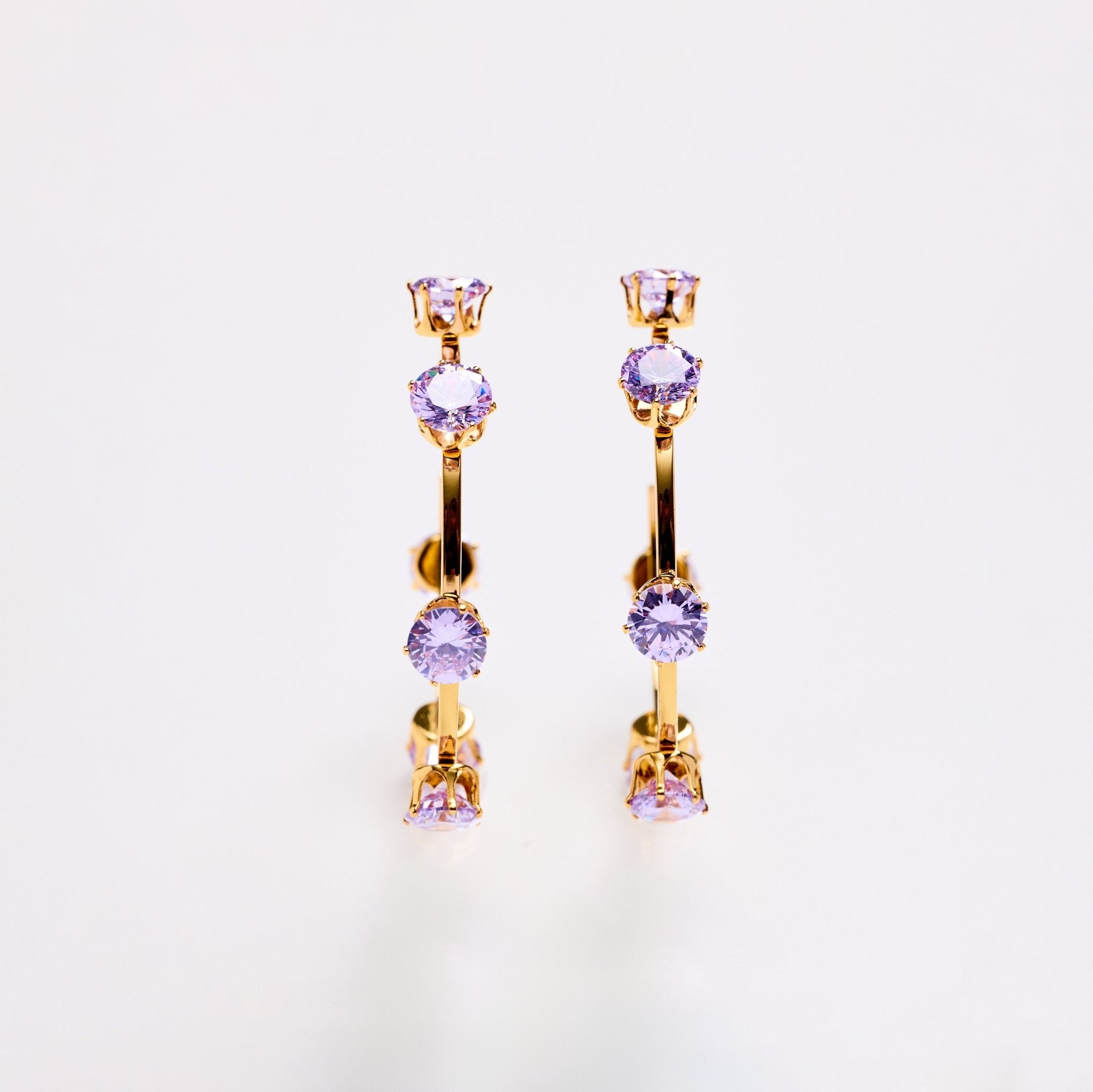 Lara & Ela | Ela Periwinkle Gold Earrings - Lara & Ela