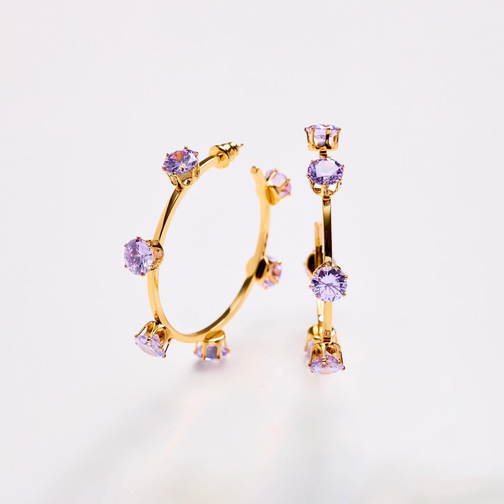 Lara & Ela | Ela Periwinkle Gold Earrings - Lara & Ela