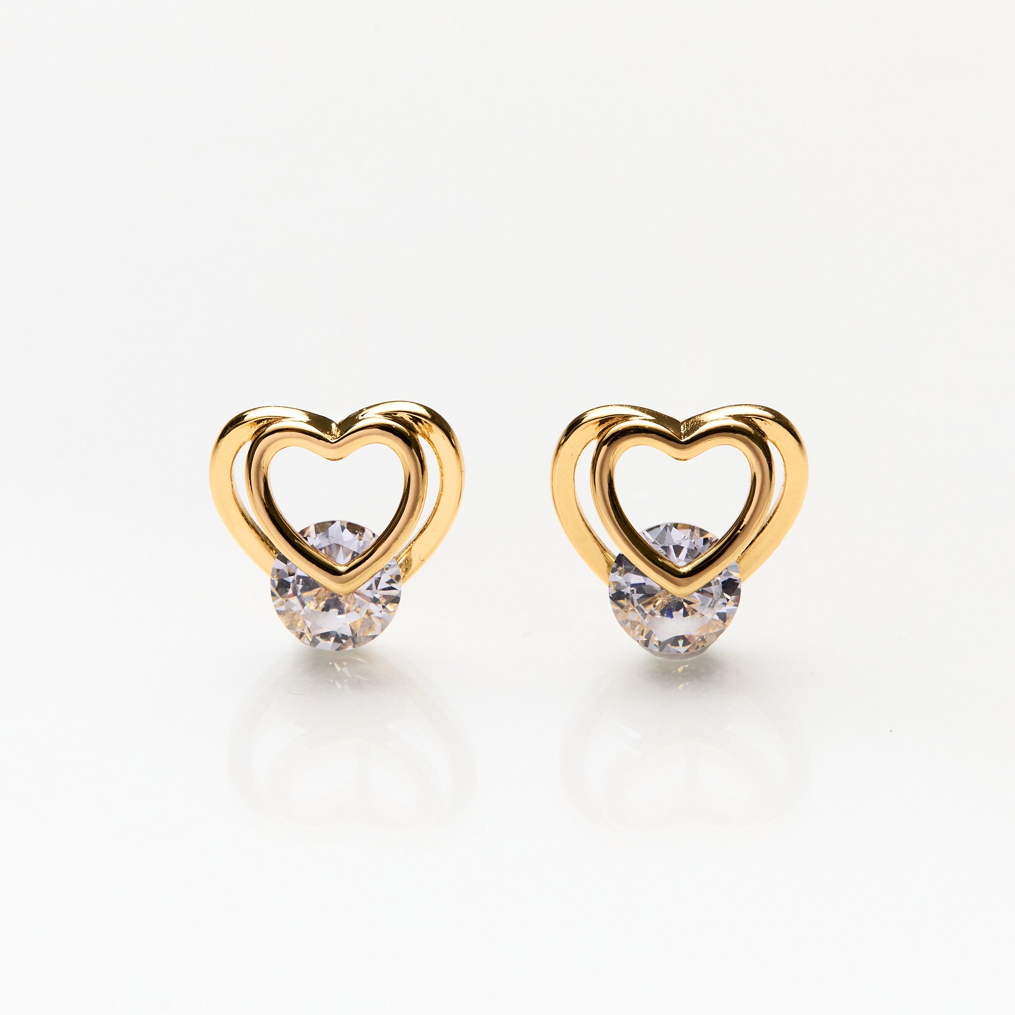 Lara & Ela | Fall In Love Gold Earrings - Lara & Ela
