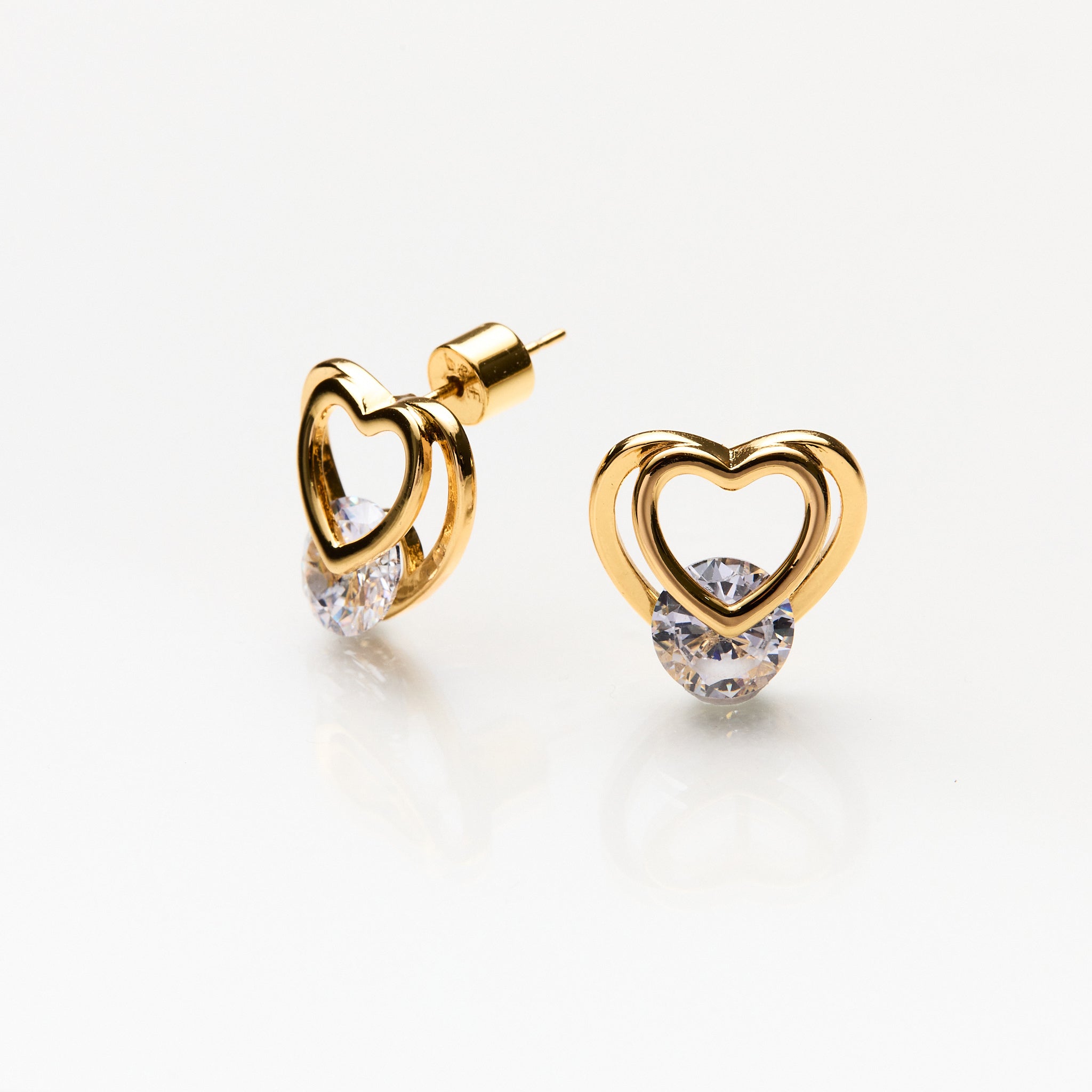 Lara & Ela | Fall In Love Gold Earrings - Lara & Ela