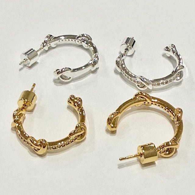 Lara & Ela | Forget Me Knot Silver Earrings - Lara & Ela