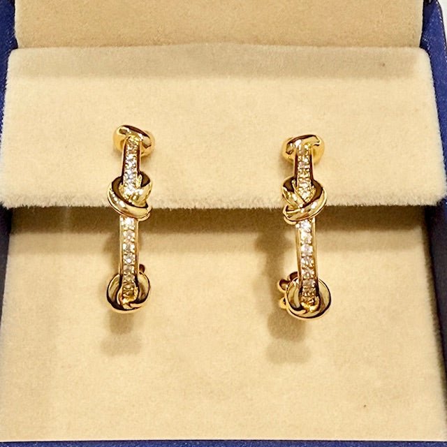 Lara & Ela | Forget Me Knot Gold Earrings - Lara & Ela