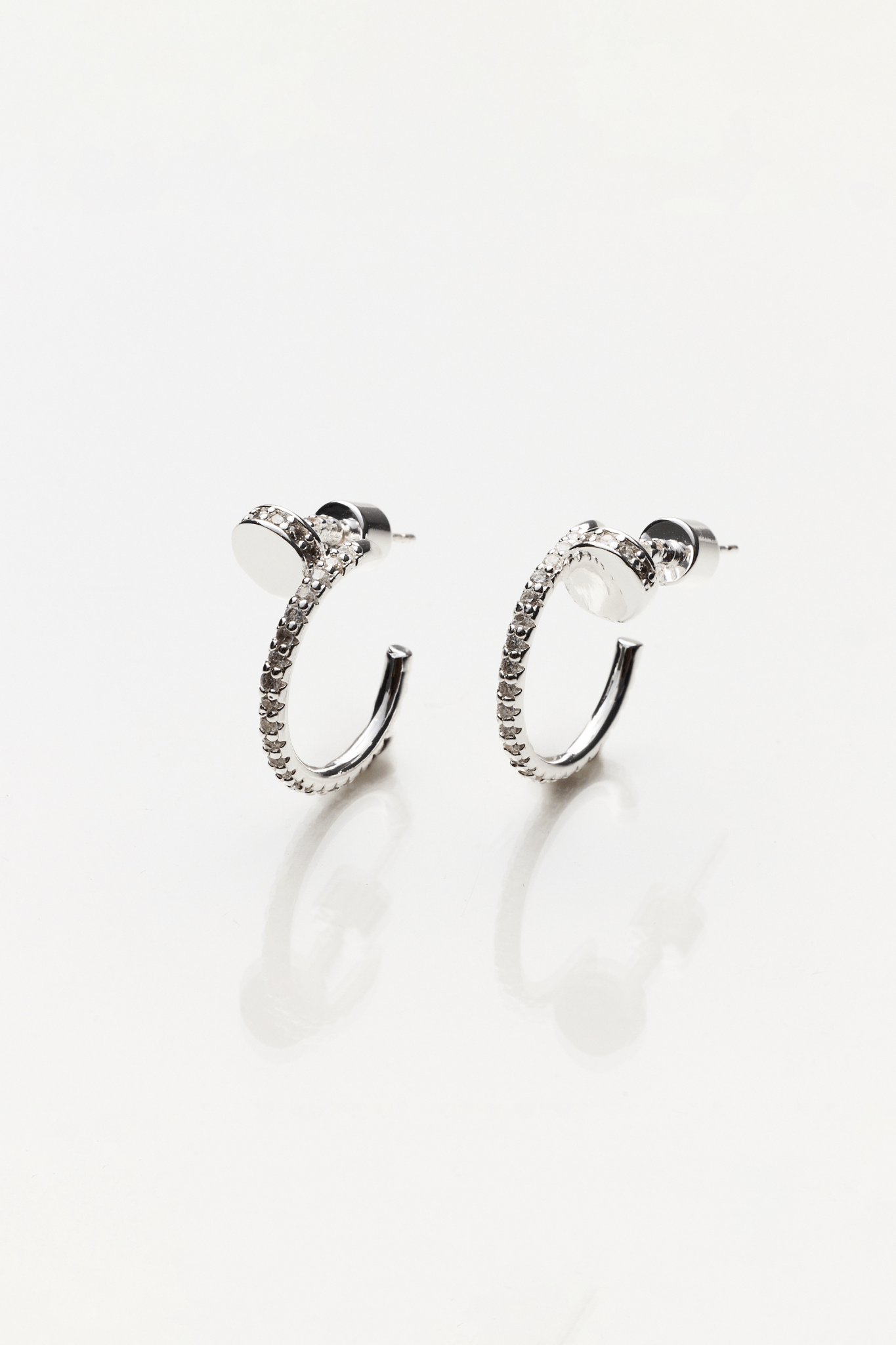 Lara & Ela | Hooked On You Silver Earrings - Lara & Ela