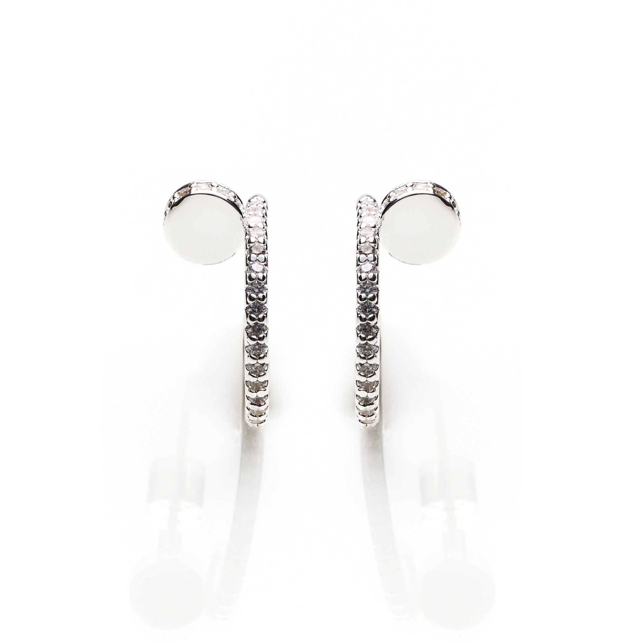 Lara & Ela | Hooked On You Silver Earrings - Lara & Ela