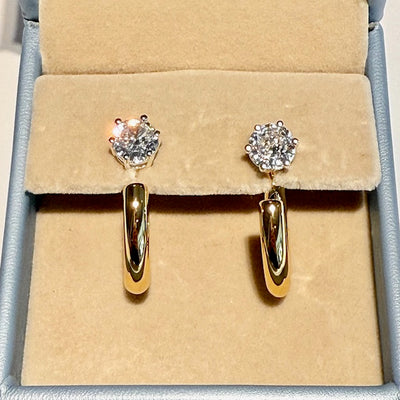 Lara & Ela I Just The Two Of Us Gold Earrings
