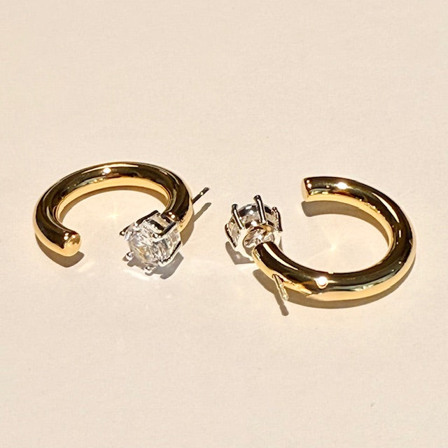 Lara & Ela I Just The Two Of Us Gold Earrings