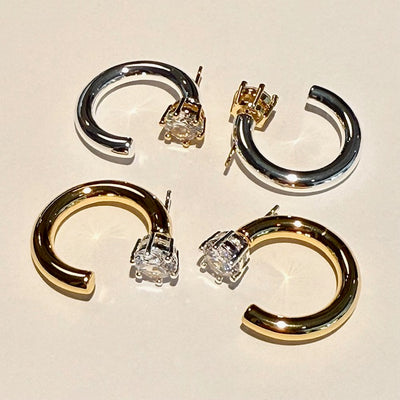 Lara & Ela I Just The Two Of Us Silver Earrings