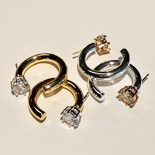 Lara & Ela I Just The Two Of Us Silver Earrings