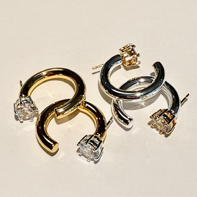 Lara & Ela I Just The Two Of Us Silver Earrings