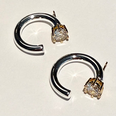 Lara & Ela I Just The Two Of Us Silver Earrings