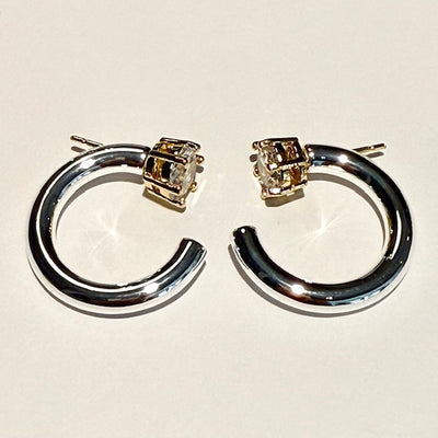 Lara & Ela I Just The Two Of Us Silver Earrings